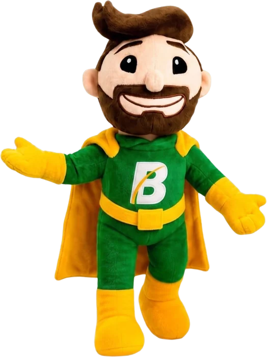 Mascote Baratão com o uniforme Rede Bee