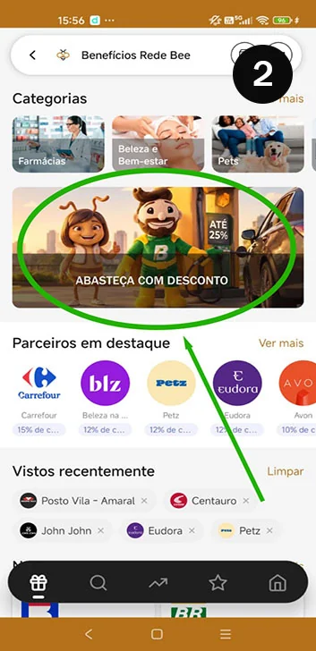 Tela 2 do app Baratão Combustíveis